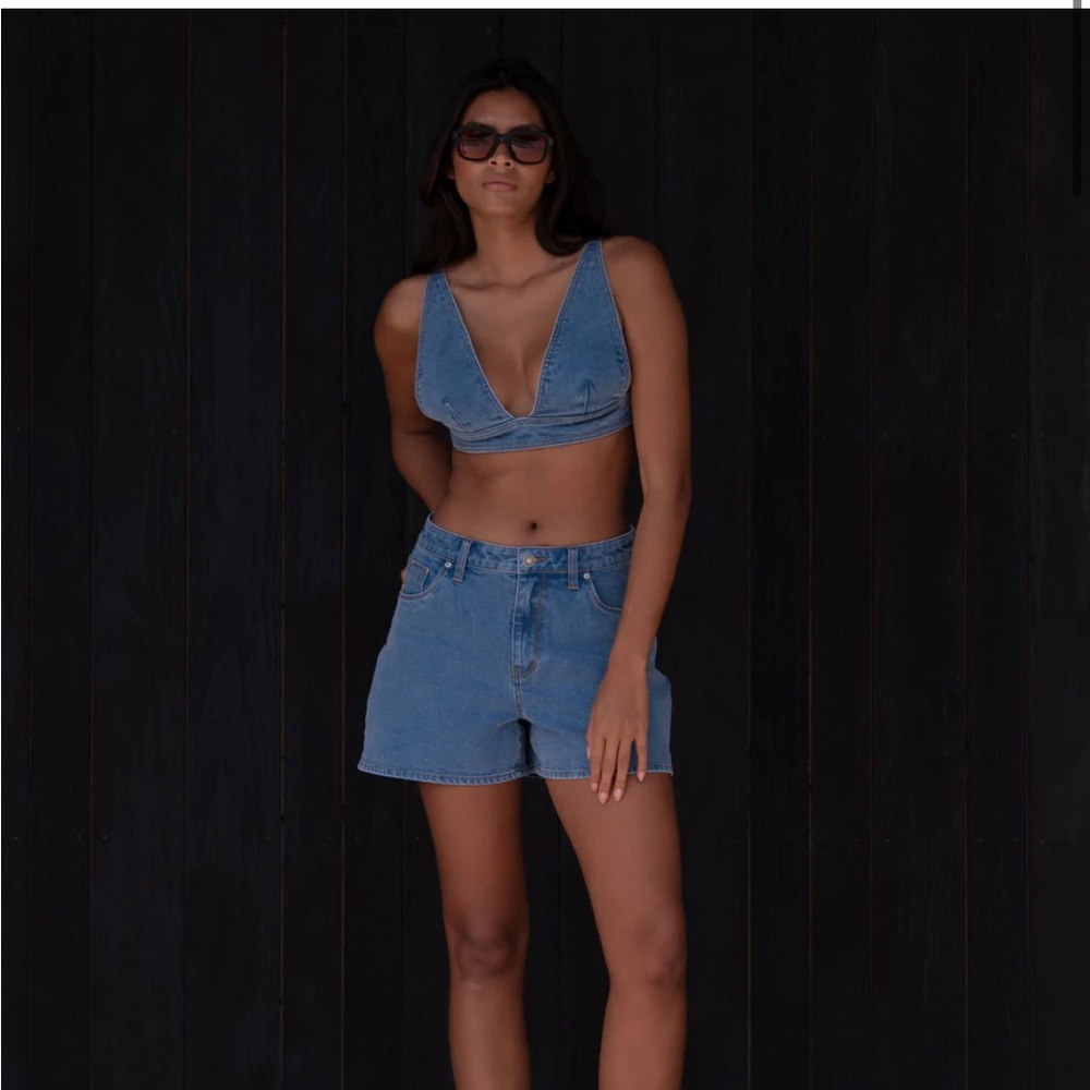 LNDN denim bra top